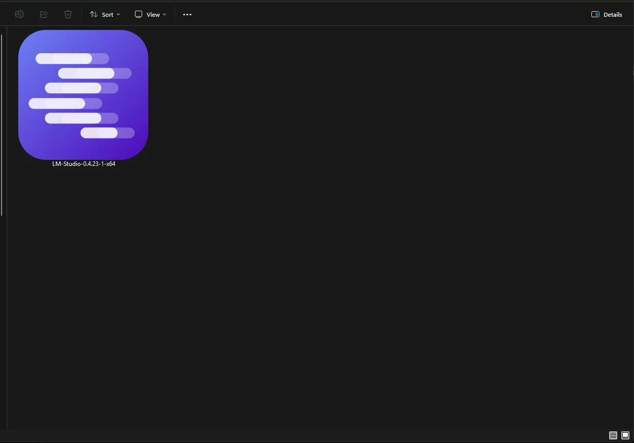 فایل نصب دانلودشده در پوشه